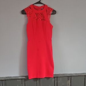 Elegant Red Lace Dress